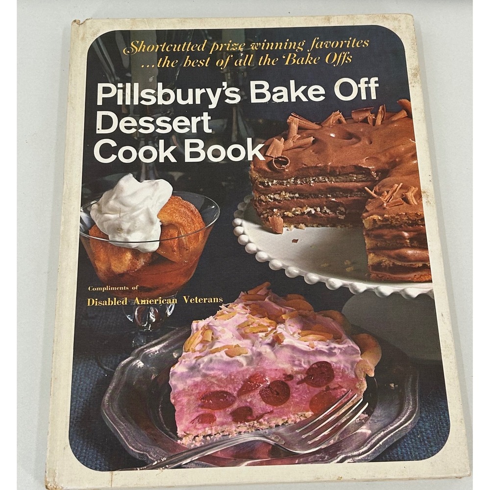 Pillsbury's Bake Off Dessert Cook Book 1971 Vintage Recipes Pies Cakes Favs
